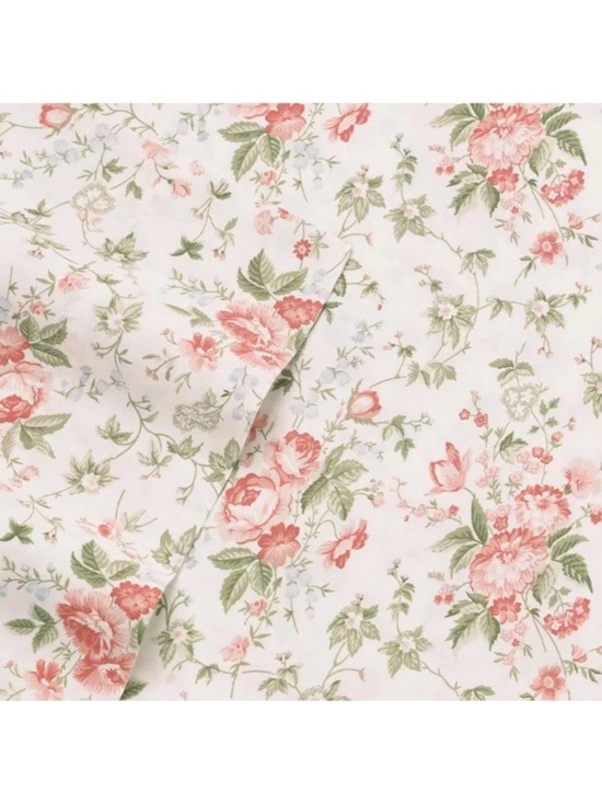 Laura Ashley Other - Laura Ashley ~ KING ~ Lilian Floral 4 Pc Sheet Set 100% Cotton Sateen ~ 300TC